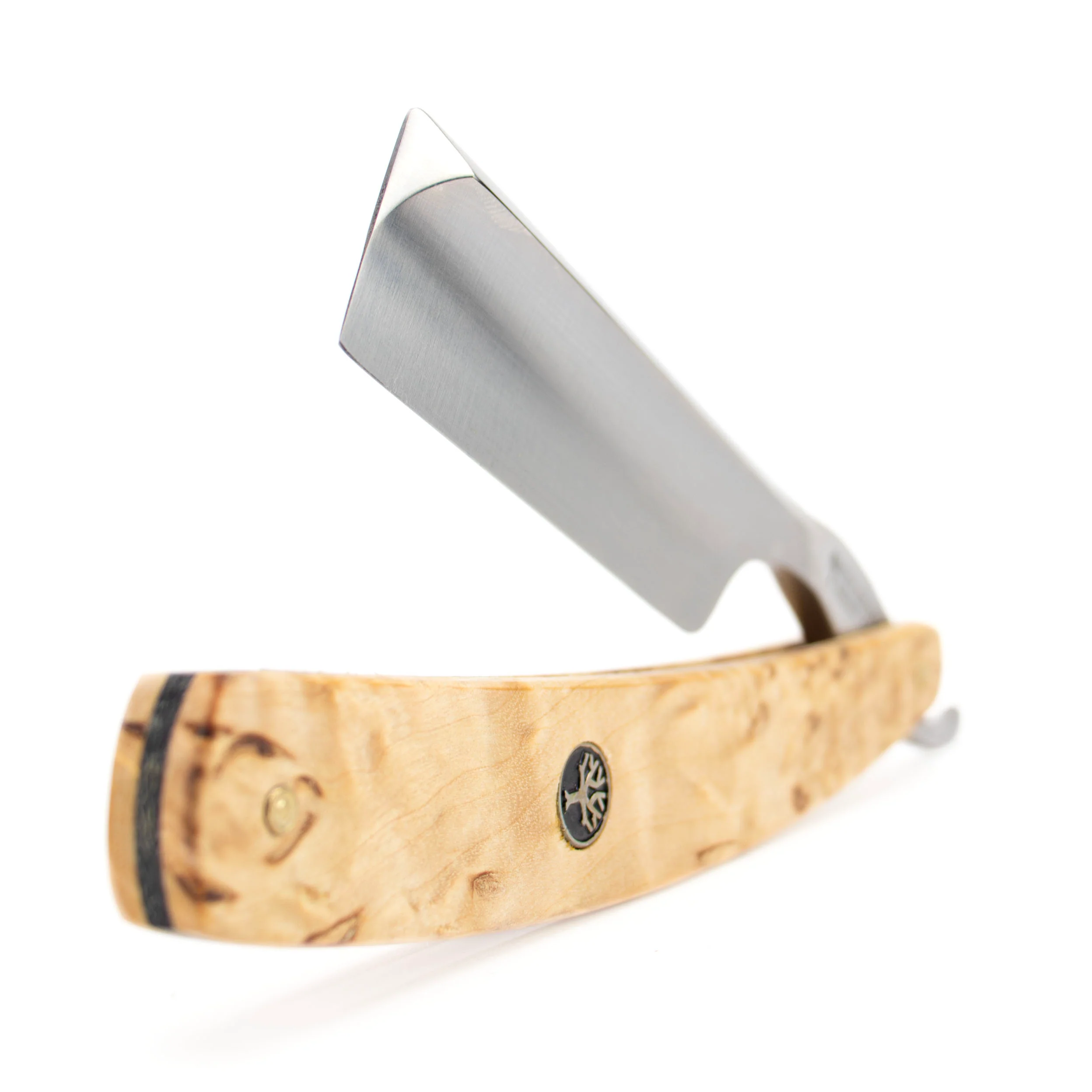 Le célèbre Curly Birch - Rasoir droit Boker 6/8