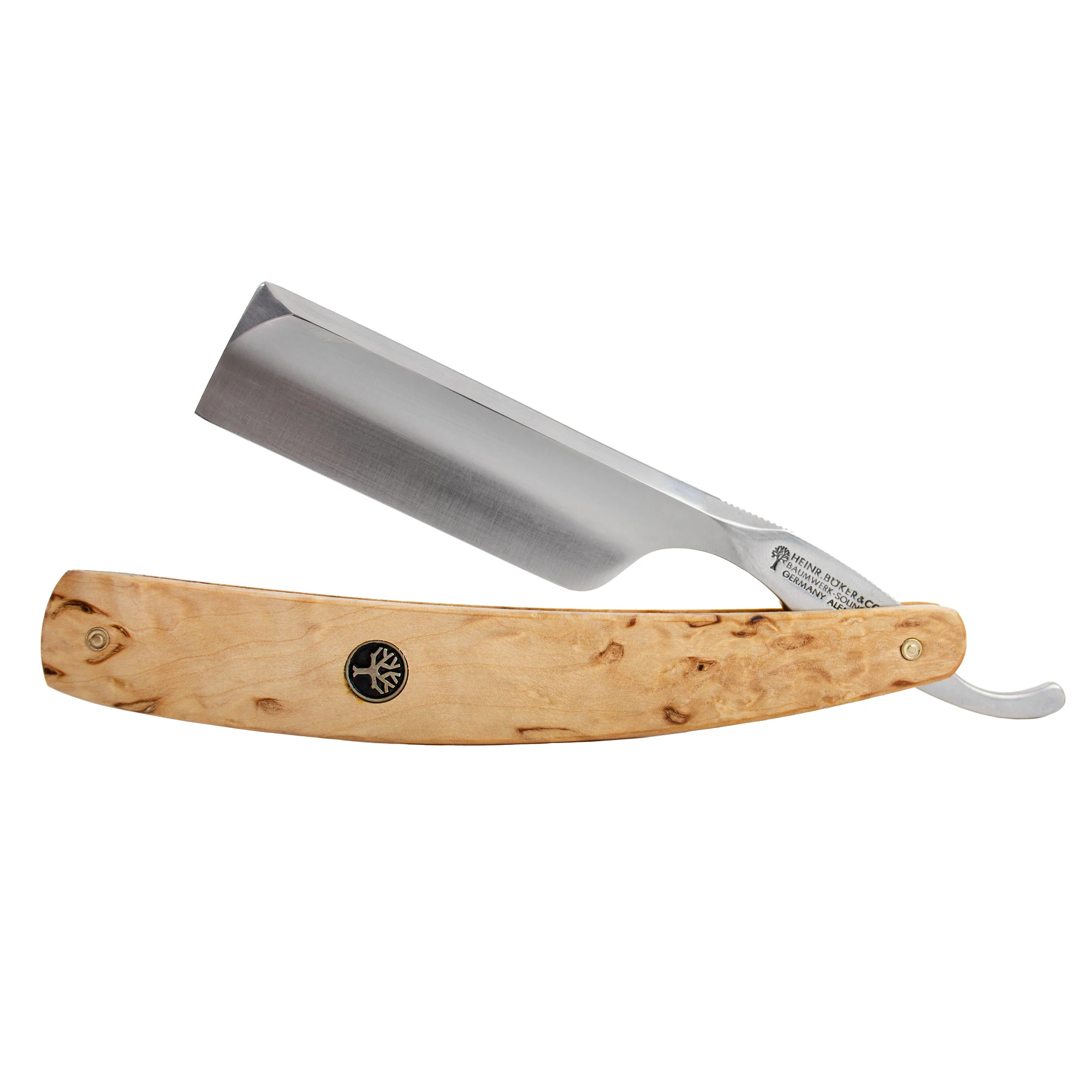 Le célèbre Curly Birch - Rasoir droit Boker 6/8
