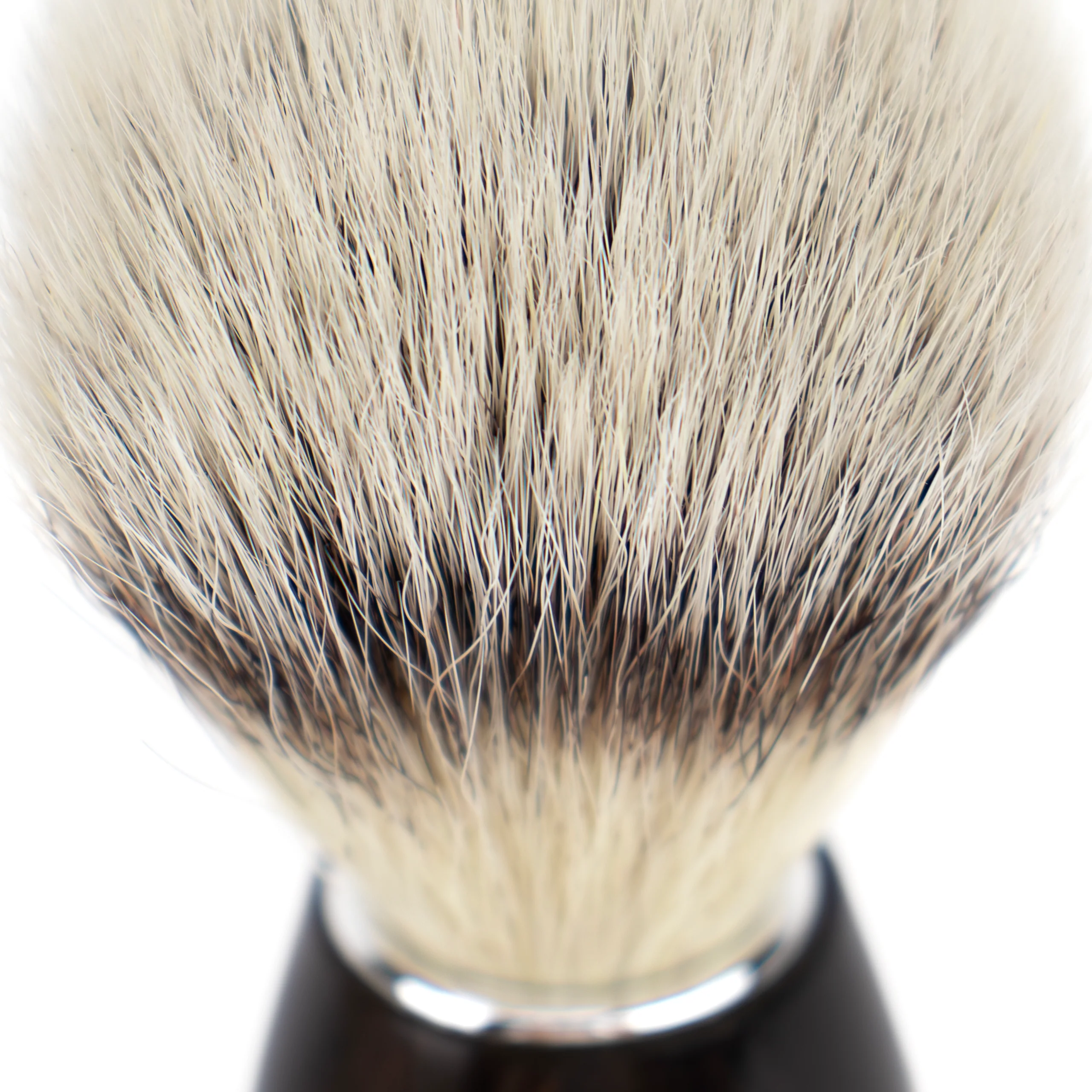 Dovo Badger Hair - Fibre Silver Tip scheerkwast met ebbenhouten handvat